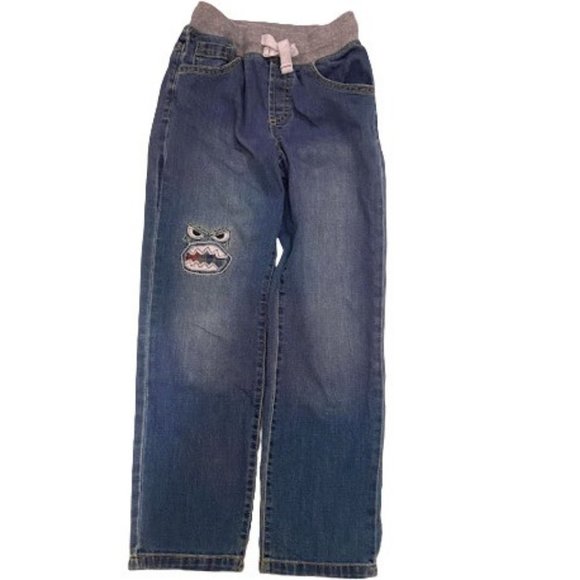 TNL 365 Kids Tie Waist Jeans With Fabric Face Design - Picture 1 of 3
